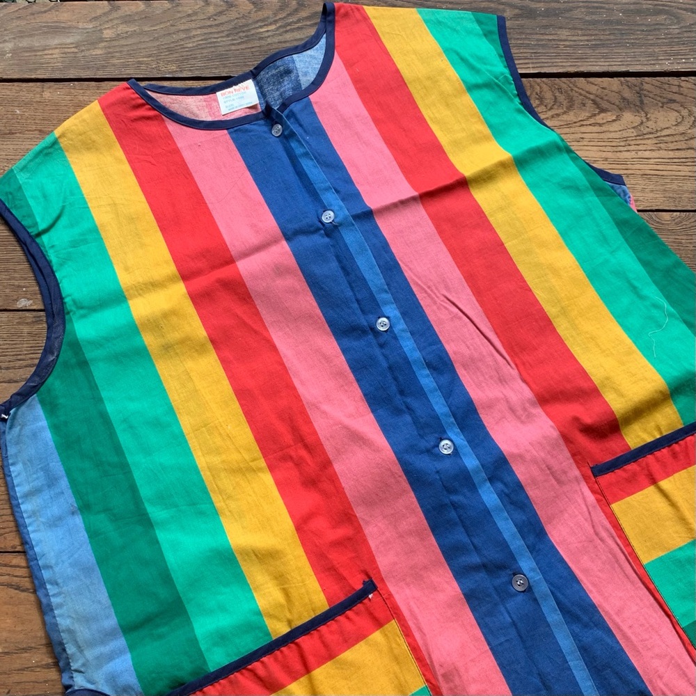 Vintage rainbow 🌈 striped smock